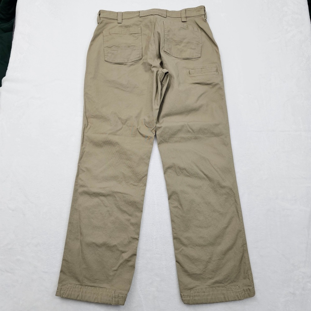 Duluth Trading Flex Fire Hose Pants Mens 36x33 Tan Relaxed Fit Workwear Rugged - Picture 3 of 11